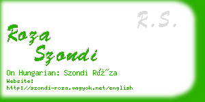 roza szondi business card